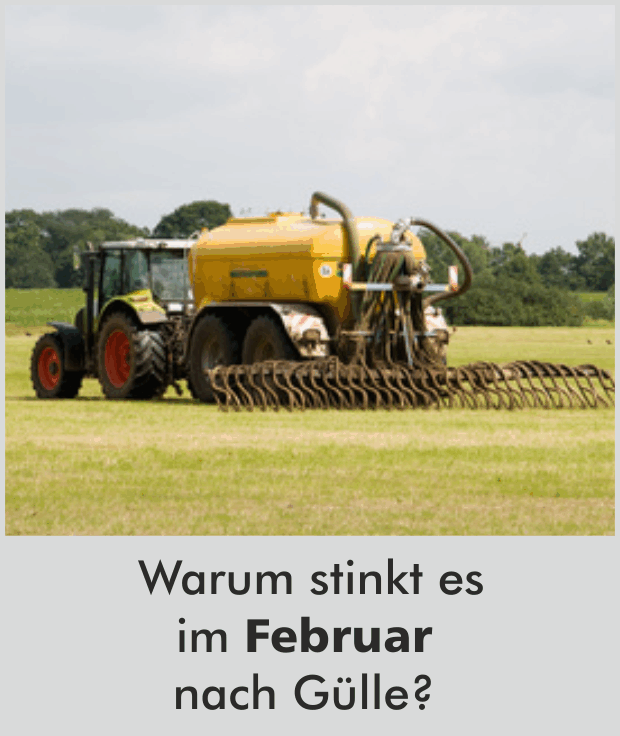 Warum stinkt es im Februar nach Gülle?