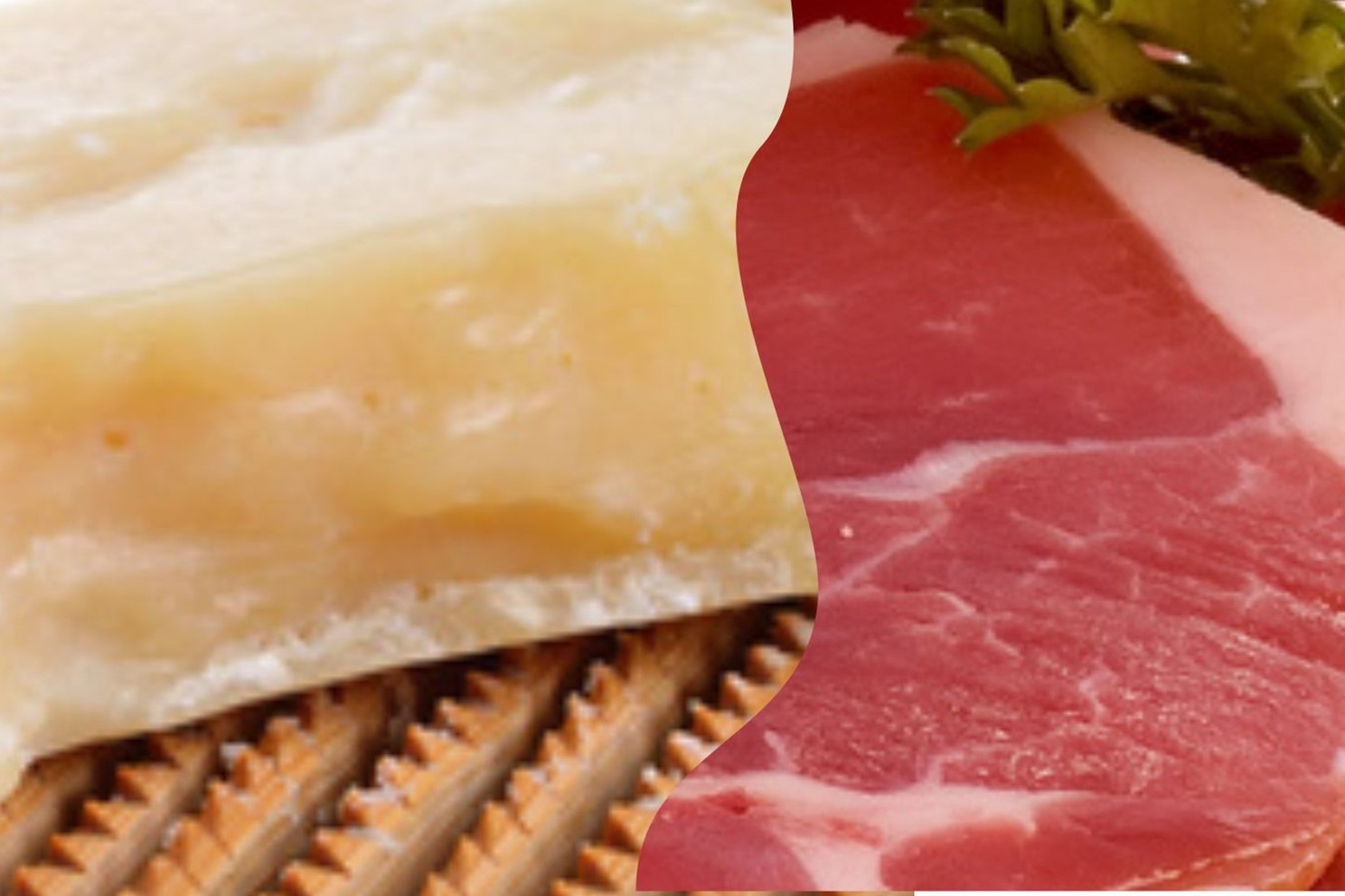 Hartkäse und Schinken für eine Lothringer Schinkentorte
