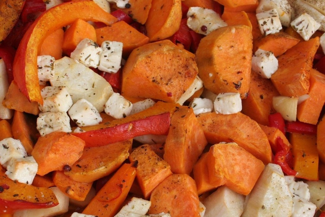 Ofenkürbis mit Fetakäse